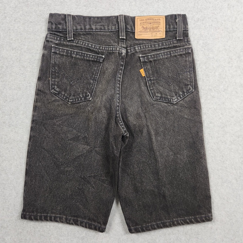 Vintage Levis Orange Tab Shorts Womens 14 Black 550‎ Jorts Denim High Rise 90s